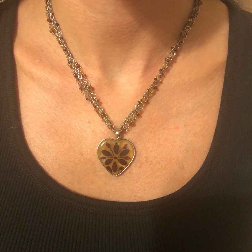 EXPRESS Multi-strand heart necklace!